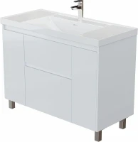 Тумба под раковину Aquanet Nova Lite 2.0 110 346342 цвет Белый глянец