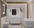 Тумба под раковину Aquanet Nova Lite 2.0 110 346342 цвет Белый глянец
