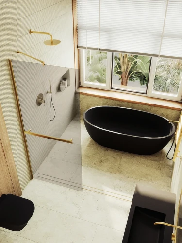 Душевая перегородка Maybah Glass MGD-721-3ш 690x1950 в широком профиле Золото стекло бронзовое