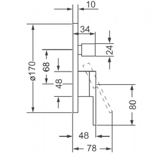 Смеситель для душа Villeroy&Boch Architectura TVS10335300061 Хром латунь встраиваемый