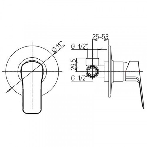 Смеситель для душа Paini Viva Style P4YO690 Черный матовый