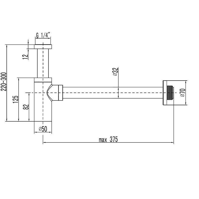 Сифон для раковины Lemark LM8300G цвет Золото