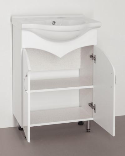 Тумба под раковину Style Line Эко Стандарт 15 Байкал 60 Белый глянец МДФ / ЛДСП