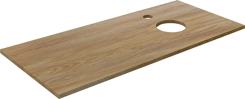 Комплект мебели для ванной DIWO Элиста 120 подвесной цвет Белый муар Светлое дерево