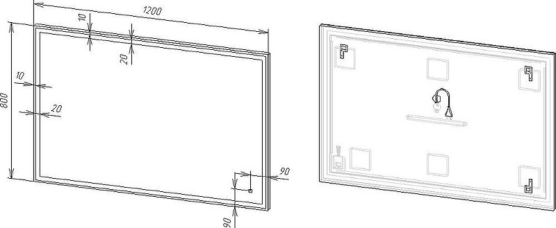 Комплект мебели для ванной DIWO Элиста 120 подвесной цвет Белый муар Светлое дерево