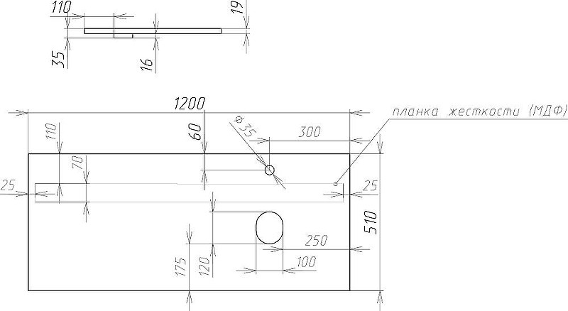 Комплект мебели для ванной DIWO Элиста 120 подвесной цвет Белый муар Светлое дерево