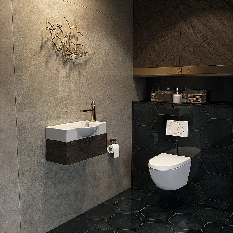 Мини-раковина Wellsee WC Area 55 151809000 цвет Белый глянцевый