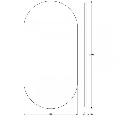 Зеркало Evoform Ledshine 120x60 BY 2588 с подсветкой 26.5 W - без выключателя - нейтральный белый свет стекло