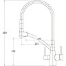 Смеситель для кухни ZorG Sanitary ZR 338-8 YF SATIN