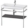 Консоль с раковиной Duravit Happy D.2 Plus 100 HP4838O8080 цвет Хром Графит