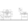 Консоль с раковиной Duravit Happy D.2 Plus 100 HP4838O8080 цвет Хром Графит