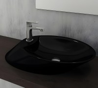 Раковина-чаша Bocchi Vessel 72 1021-005-0126 Черная глянцевая фарфор накладная