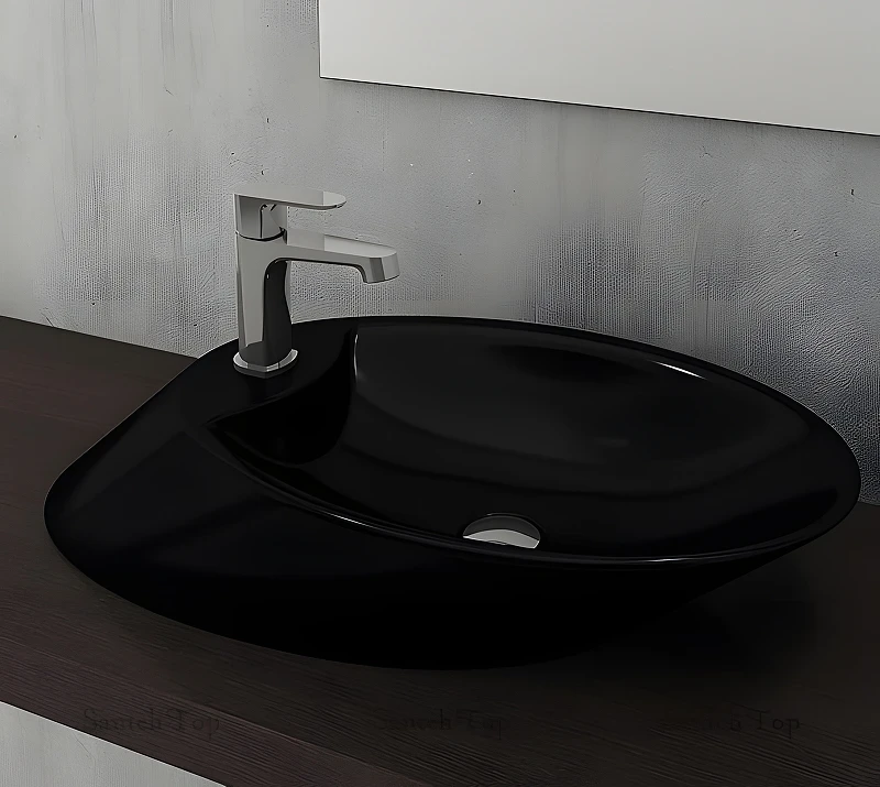 Раковина-чаша Bocchi Vessel 72 1021-005-0126 Черная глянцевая фарфор накладная