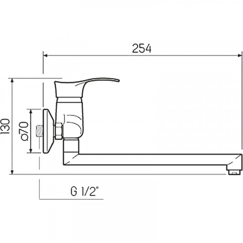 Смеситель для кухни Ростовская Мануфактура Сантехники SL86-005 Хром