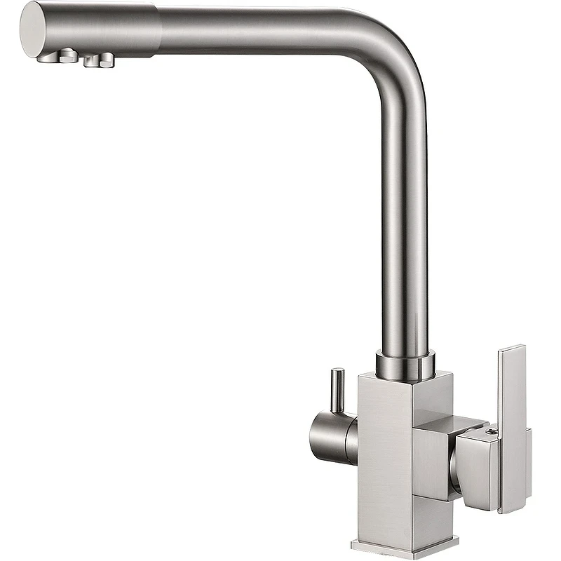 Смеситель для кухни ZorG Steel Hammer SH 805 SATIN Сатин латунь на столешницу