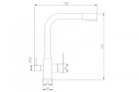Смеситель для кухни ZorG Steel Hammer SH 805 SATIN Сатин латунь на столешницу