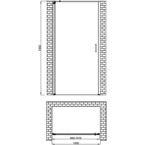 Душевая дверь Berges Legos LS-1 100 062022 профиль Хром стекло прозрачное