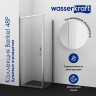 Душевая дверь WasserKRAFT Berkel 100 48P12 профиль Хром стекло прозрачное