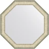 Зеркало Evoform Octagon 60x60 BY 7422 в багетной раме - Брашированное серебро 59 мм
