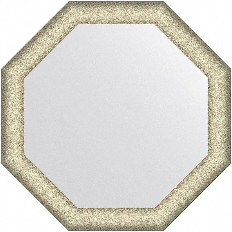 Зеркало Evoform Octagon 60x60 BY 7422 в багетной раме - Брашированное серебро 59 мм
