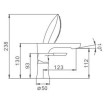 Смеситель на борт ванны Frap H34 F1134 Белый Хром латунь