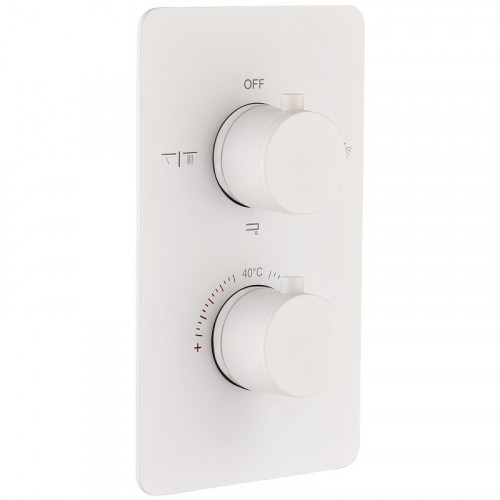 Смеситель для душа Boheme Cell 134-3-MW с термостатом Белый матовый латунь встраиваемый