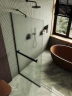 Душевая перегородка Maybah Glass MGD-731-6у 790x1950 в узком профиле Черный стекло сатиновое