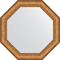 Зеркало Evoform Octagon 64х64 BY 3761 в багетной раме - Медный эльдорадо 73 мм стекло