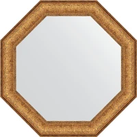 Зеркало Evoform Octagon 64х64 BY 3761 в багетной раме - Медный эльдорадо 73 мм стекло