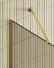 Душевая перегородка Maybah Glass MGD-692-3у 890x1950 в узком профиле Золото стекло бронзовое матовое