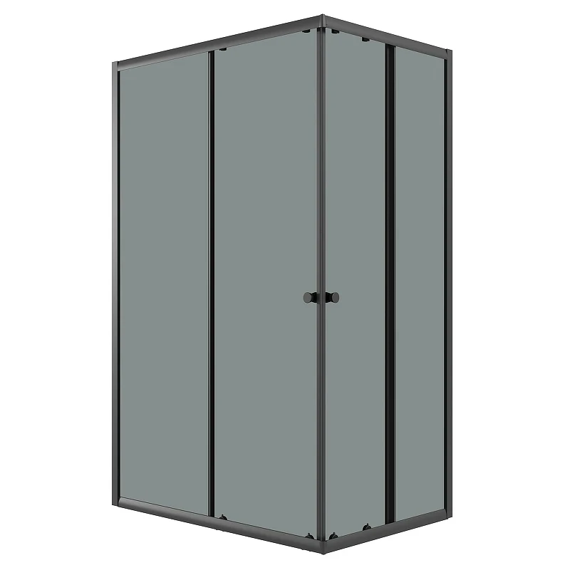 Душевой уголок Niagara Eco 100х80 NG-1018-14QT профиль цвет Черный матовый стекло тонированное