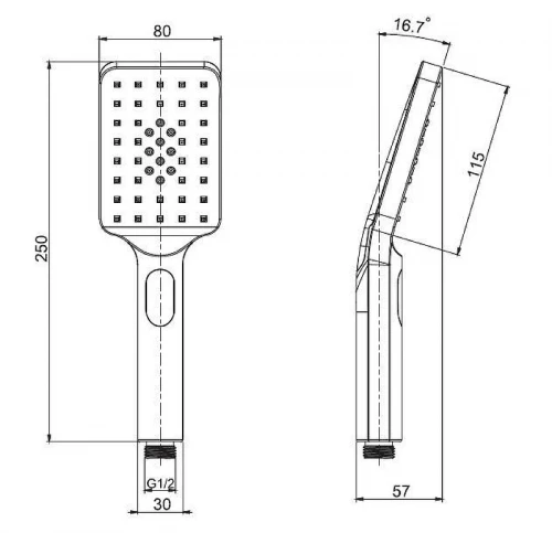 Ручной душ Fima Carlo Frattini Handshowers F2491CR цвет Хром