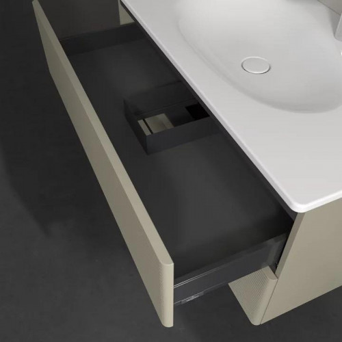 Тумба под раковину Villeroy&amp;Boch Antao 100 L05100HK подвесная с подсветкой цвет Stone Grey Matt Lacquer