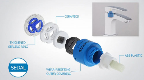 Смеситель для раковины Gappo G07 G1007-7 Белый Хром латунь