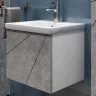 Тумба с раковиной Vigo Geometry 50 032 бетон-com подвесная цвет Бетон Белый