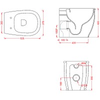 Унитаз Artceram Atelier ATV002 05 00 приставной Белый матовый без сиденья фаянс приставной