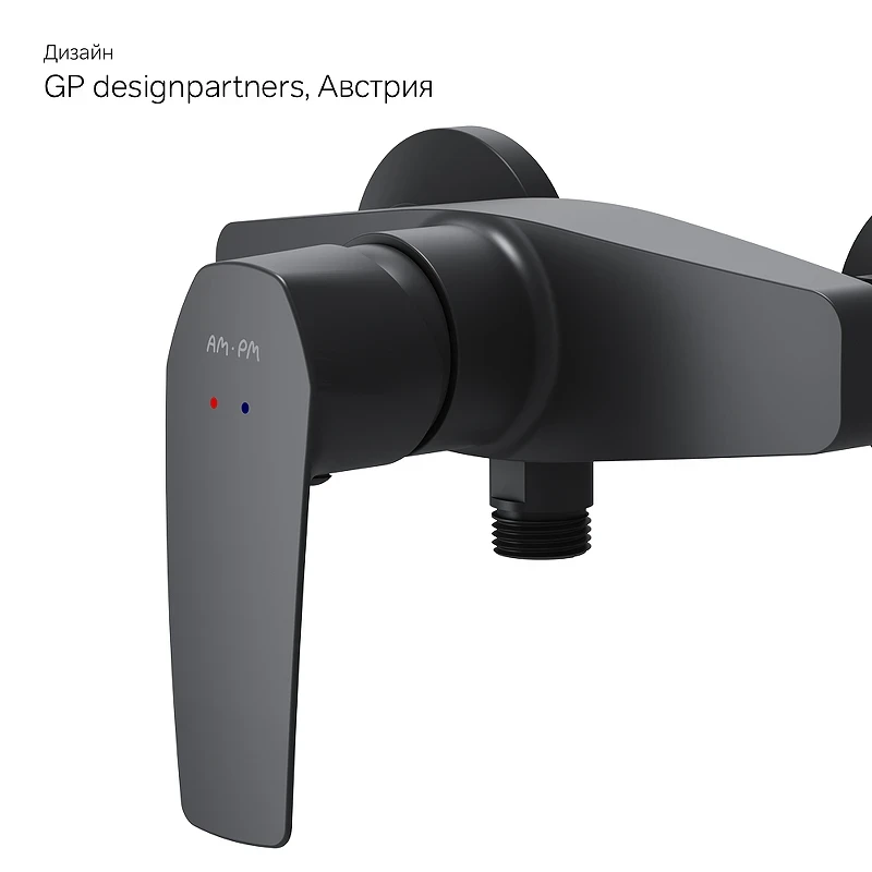 Смеситель для душа AM.PM Gem F90A20022 Черный латунь на стену