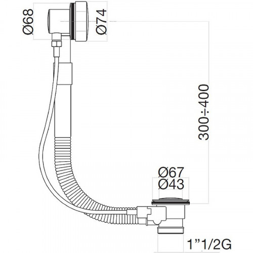 Слив-перелив Webert AC0035065 полуавтомат Бронза