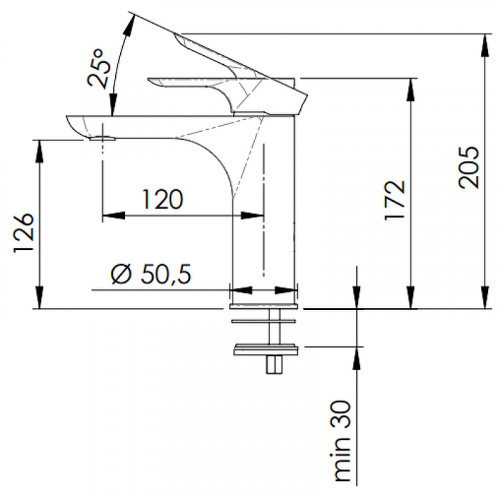 Смеситель для раковины Remer Infinity I12BO Белый матовый латунь