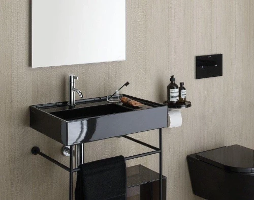 Консоль под раковину Laufen Kartell by 60 3.8533.5.450.000.1 цвет Черный матовый