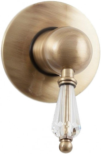 Смеситель для душа Cezares Vintage VINTAGE-DIM прозрачная ручка Бронза латунь встраиваемый