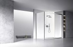 Душевая стенка Veconi Rovigo KP-13 80 KP13-80-01-C5 профиль Хром стекло прозрачное