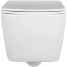 Комплект унитаза Aquatek Либра New AQ1148N-00 с инсталляцией Tece Now 9400414 с сиденьем Микролифт и Черной матовой клавишей смыва фарфор подвесной