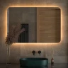 Зеркало Defesto Opti 120x80 DF 2820RH с подсветкой 38W-3000К/ИК - выключатель/Теплый белый свет