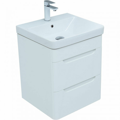 Тумба под раковину Aquanet София 50 274171 подвесная Белый глянец МДФ / ЛДСП