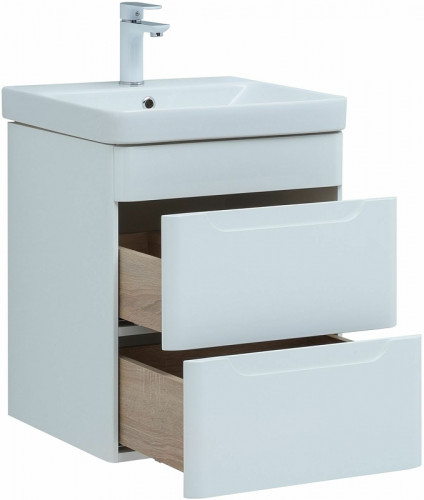 Тумба под раковину Aquanet София 50 274171 подвесная Белый глянец МДФ / ЛДСП