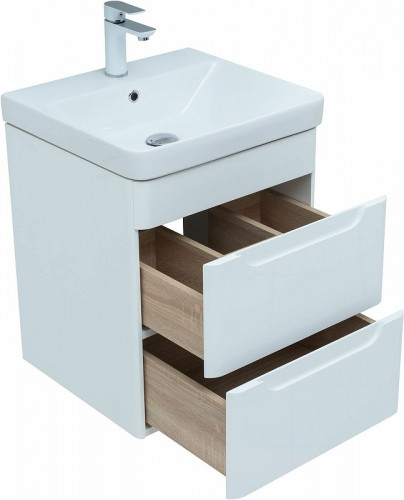 Тумба под раковину Aquanet София 50 274171 подвесная Белый глянец МДФ / ЛДСП