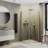 Душевой уголок Maybah Glass MGY-1291-3 800x800x1980 на монопетлях Золото стекло прозрачное