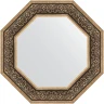 Зеркало Evoform Octagon 64х64 BY 7378 в багетной раме - Вензель серебряный 101 мм стекло