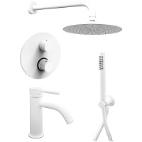 Комплект смесителей Paffoni Light KITLIQ018BO071 Белый матовый латунь